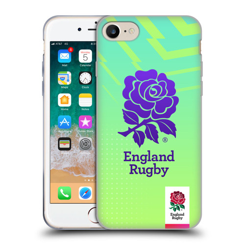 England Rugby Union This Rose Means Everything Logo in Neon Green Soft Gel Case for Apple iPhone 7 / 8 / SE 2020 & 2022