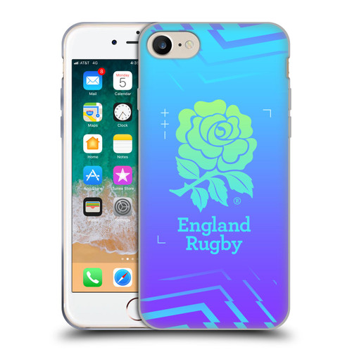 England Rugby Union This Rose Means Everything Logo in Purple Soft Gel Case for Apple iPhone 7 / 8 / SE 2020 & 2022