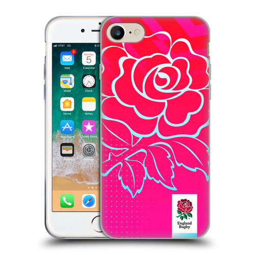 England Rugby Union This Rose Means Everything Oversized Logo Soft Gel Case for Apple iPhone 7 / 8 / SE 2020 & 2022