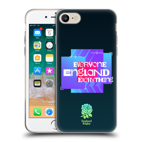 England Rugby Union This Rose Means Everything Slogan in Black Soft Gel Case for Apple iPhone 7 / 8 / SE 2020 & 2022