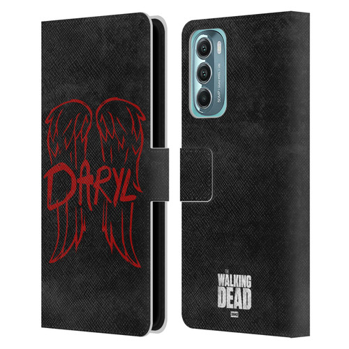 AMC The Walking Dead Daryl Dixon Iconic Wings Logo Leather Book Wallet Case Cover For Motorola Moto G Stylus 5G (2022)