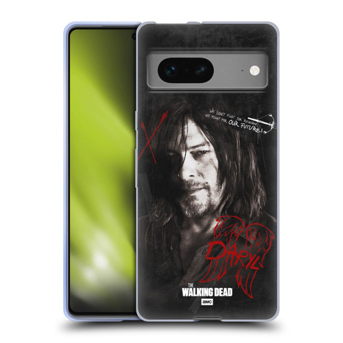 AMC The Walking Dead Daryl Dixon Iconic Grafitti Soft Gel Case for Google Pixel 7