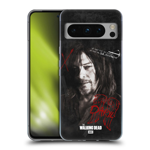 AMC The Walking Dead Daryl Dixon Iconic Grafitti Soft Gel Case for Google Pixel 8 Pro