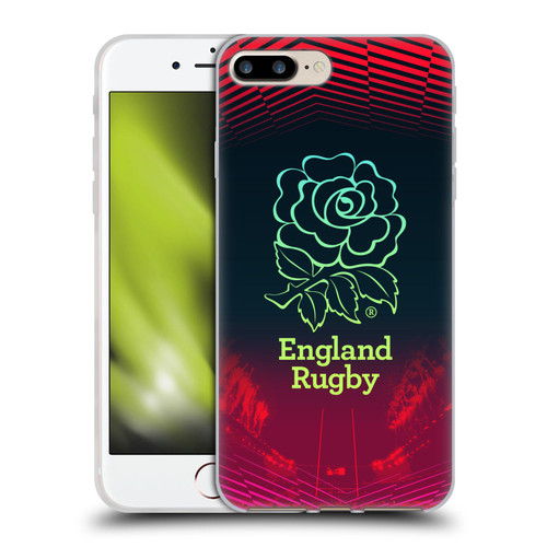 England Rugby Union This Rose Means Everything Logo in Red Soft Gel Case for Apple iPhone 7 Plus / iPhone 8 Plus