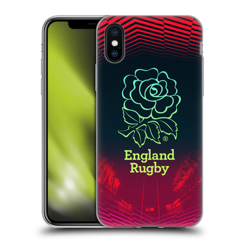 England Rugby Union This Rose Means Everything Logo in Red Soft Gel Case for Apple iPhone X / iPhone XS