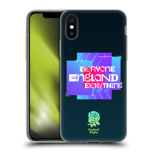 England Rugby Union This Rose Means Everything Slogan in Black Soft Gel Case for Apple iPhone X / iPhone XS