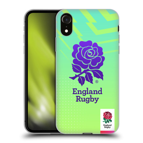 England Rugby Union This Rose Means Everything Logo in Neon Green Soft Gel Case for Apple iPhone XR