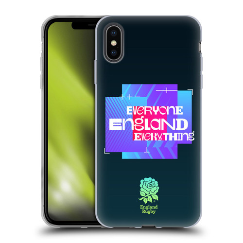 England Rugby Union This Rose Means Everything Slogan in Black Soft Gel Case for Apple iPhone XS Max