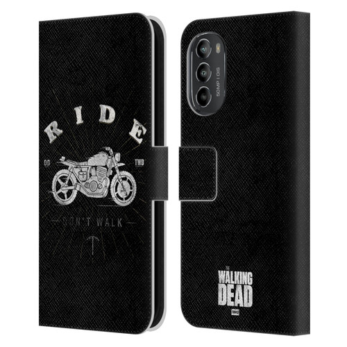 AMC The Walking Dead Daryl Dixon Iconic Ride Don't Walk Leather Book Wallet Case Cover For Motorola Moto G82 5G