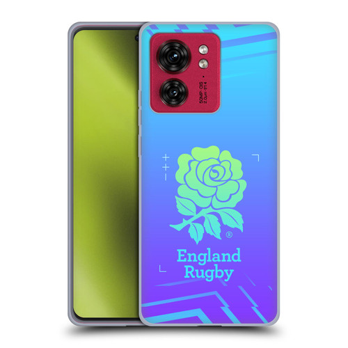 England Rugby Union This Rose Means Everything Logo in Purple Soft Gel Case for Motorola Moto Edge 40