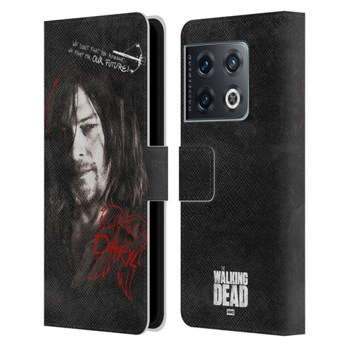 AMC The Walking Dead Daryl Dixon Iconic Grafitti Leather Book Wallet Case Cover For OnePlus 10 Pro