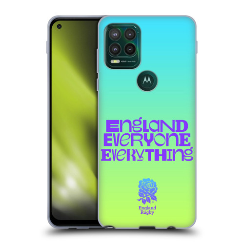 England Rugby Union This Rose Means Everything Slogan in Cyan Soft Gel Case for Motorola Moto G Stylus 5G 2021