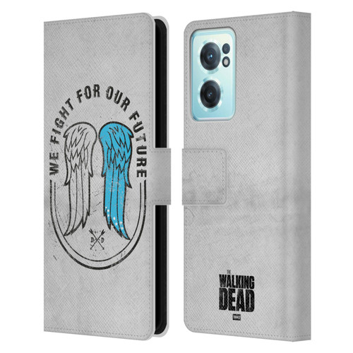 AMC The Walking Dead Daryl Dixon Iconic Wings Leather Book Wallet Case Cover For OnePlus Nord CE 2 5G