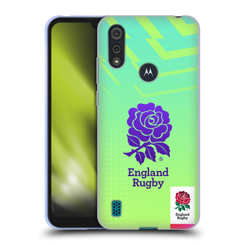 England Rugby Union This Rose Means Everything Logo in Neon Green Soft Gel Case for Motorola Moto E6s (2020)