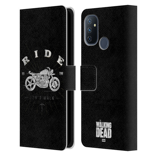 AMC The Walking Dead Daryl Dixon Iconic Ride Don't Walk Leather Book Wallet Case Cover For OnePlus Nord N100