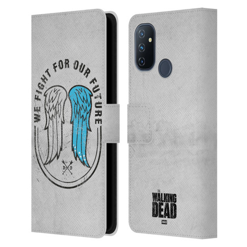 AMC The Walking Dead Daryl Dixon Iconic Wings Leather Book Wallet Case Cover For OnePlus Nord N100