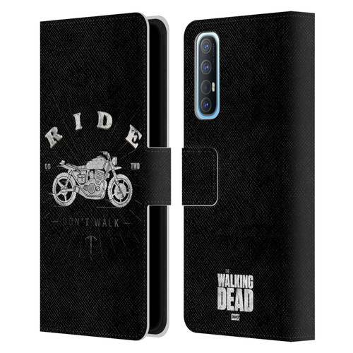 AMC The Walking Dead Daryl Dixon Iconic Ride Don't Walk Leather Book Wallet Case Cover For OPPO Find X2 Neo 5G
