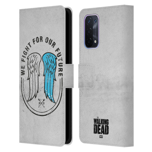 AMC The Walking Dead Daryl Dixon Iconic Wings Leather Book Wallet Case Cover For OPPO A54 5G