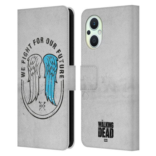 AMC The Walking Dead Daryl Dixon Iconic Wings Leather Book Wallet Case Cover For OPPO Reno8 Lite