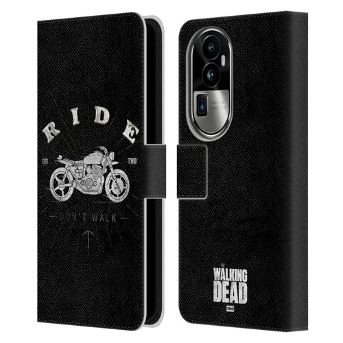 AMC The Walking Dead Daryl Dixon Iconic Ride Don't Walk Leather Book Wallet Case Cover For OPPO Reno10 Pro+