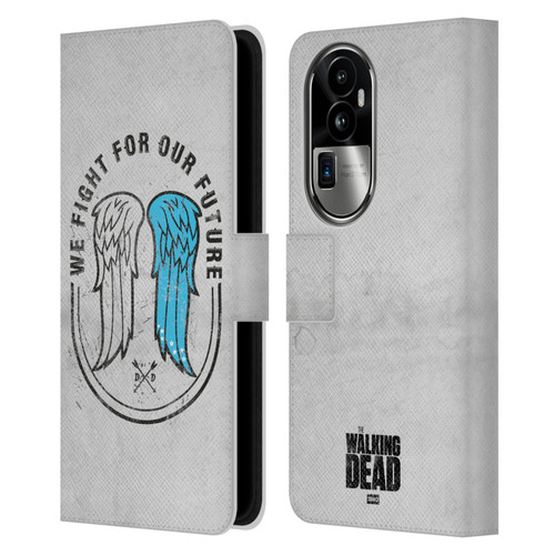 AMC The Walking Dead Daryl Dixon Iconic Wings Leather Book Wallet Case Cover For OPPO Reno10 Pro+