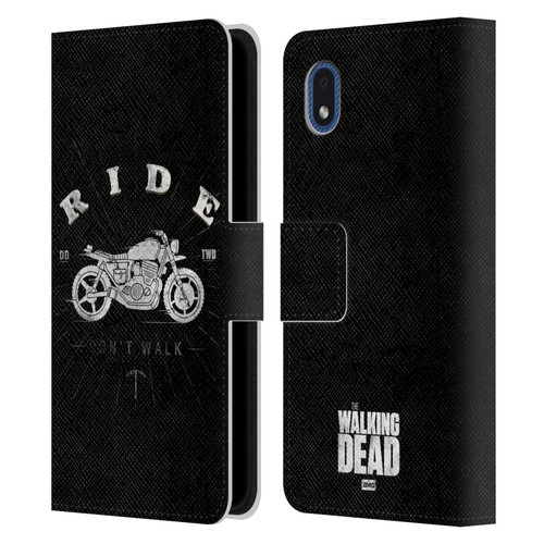 AMC The Walking Dead Daryl Dixon Iconic Ride Don't Walk Leather Book Wallet Case Cover For Samsung Galaxy A01 Core (2020)