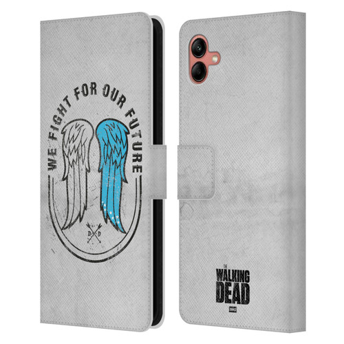 AMC The Walking Dead Daryl Dixon Iconic Wings Leather Book Wallet Case Cover For Samsung Galaxy A04 (2022)