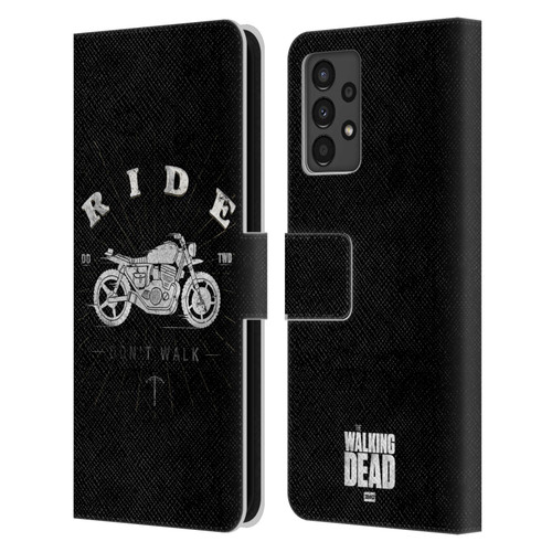 AMC The Walking Dead Daryl Dixon Iconic Ride Don't Walk Leather Book Wallet Case Cover For Samsung Galaxy A13 (2022)