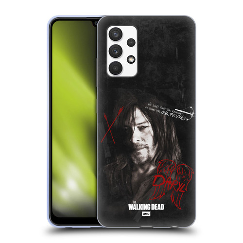 AMC The Walking Dead Daryl Dixon Iconic Grafitti Soft Gel Case for Samsung Galaxy A32 (2021)