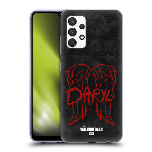 AMC The Walking Dead Daryl Dixon Iconic Wings Logo Soft Gel Case for Samsung Galaxy A32 (2021)