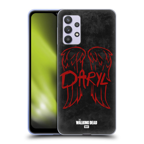 AMC The Walking Dead Daryl Dixon Iconic Wings Logo Soft Gel Case for Samsung Galaxy A32 5G / M32 5G (2021)