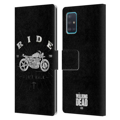 AMC The Walking Dead Daryl Dixon Iconic Ride Don't Walk Leather Book Wallet Case Cover For Samsung Galaxy A51 (2019)