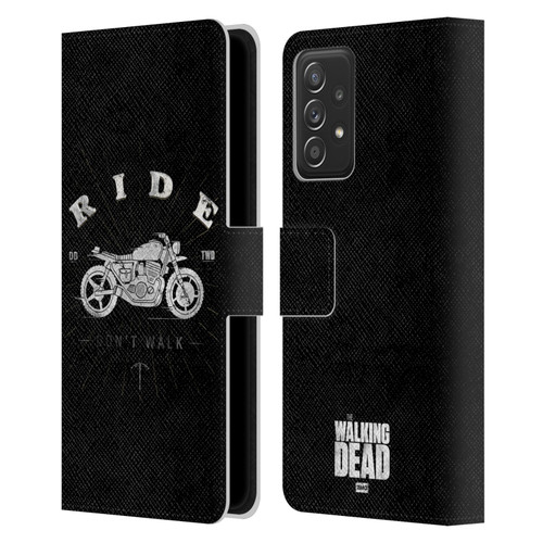 AMC The Walking Dead Daryl Dixon Iconic Ride Don't Walk Leather Book Wallet Case Cover For Samsung Galaxy A52 / A52s / 5G (2021)