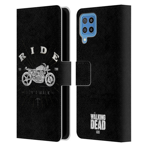 AMC The Walking Dead Daryl Dixon Iconic Ride Don't Walk Leather Book Wallet Case Cover For Samsung Galaxy F22 (2021)