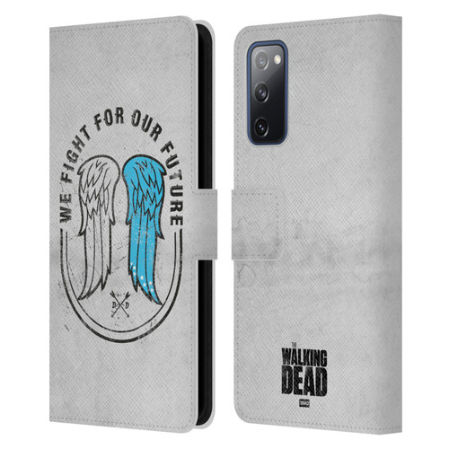 AMC The Walking Dead Daryl Dixon Iconic Wings Leather Book Wallet Case Cover For Samsung Galaxy S20 FE / 5G