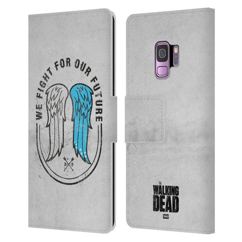 AMC The Walking Dead Daryl Dixon Iconic Wings Leather Book Wallet Case Cover For Samsung Galaxy S9