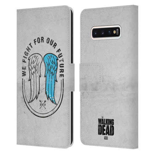 AMC The Walking Dead Daryl Dixon Iconic Wings Leather Book Wallet Case Cover For Samsung Galaxy S10