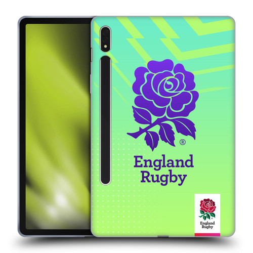 England Rugby Union This Rose Means Everything Logo in Neon Green Soft Gel Case for Samsung Galaxy Tab S8