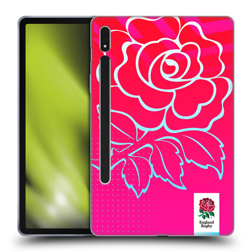 England Rugby Union This Rose Means Everything Oversized Logo Soft Gel Case for Samsung Galaxy Tab S8