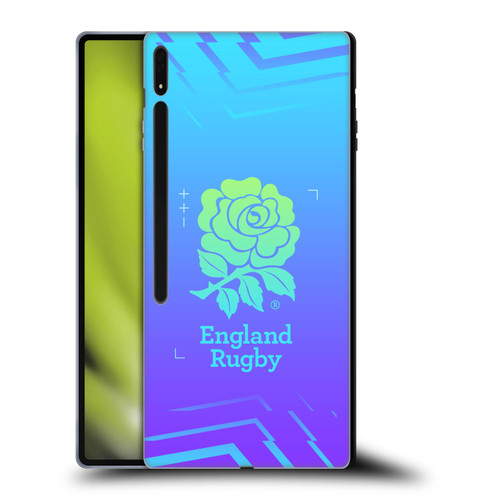 England Rugby Union This Rose Means Everything Logo in Purple Soft Gel Case for Samsung Galaxy Tab S8 Ultra