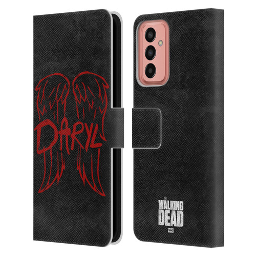 AMC The Walking Dead Daryl Dixon Iconic Wings Logo Leather Book Wallet Case Cover For Samsung Galaxy M13 (2022)