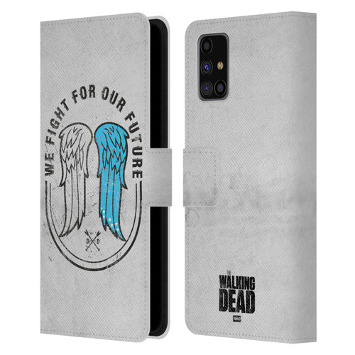 AMC The Walking Dead Daryl Dixon Iconic Wings Leather Book Wallet Case Cover For Samsung Galaxy M31s (2020)