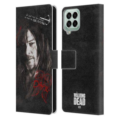 AMC The Walking Dead Daryl Dixon Iconic Grafitti Leather Book Wallet Case Cover For Samsung Galaxy M33 (2022)