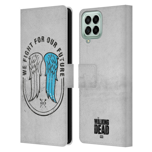 AMC The Walking Dead Daryl Dixon Iconic Wings Leather Book Wallet Case Cover For Samsung Galaxy M53 (2022)