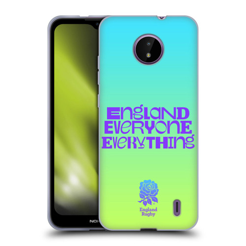 England Rugby Union This Rose Means Everything Slogan in Cyan Soft Gel Case for Nokia C10 / C20