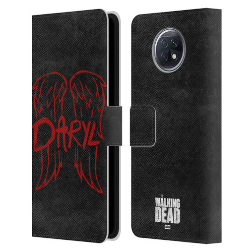 AMC The Walking Dead Daryl Dixon Iconic Wings Logo Leather Book Wallet Case Cover For Xiaomi Redmi Note 9T 5G