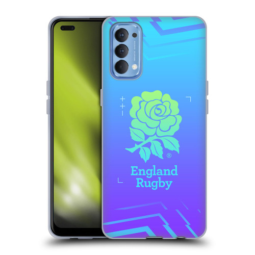 England Rugby Union This Rose Means Everything Logo in Purple Soft Gel Case for OPPO Reno 4 5G