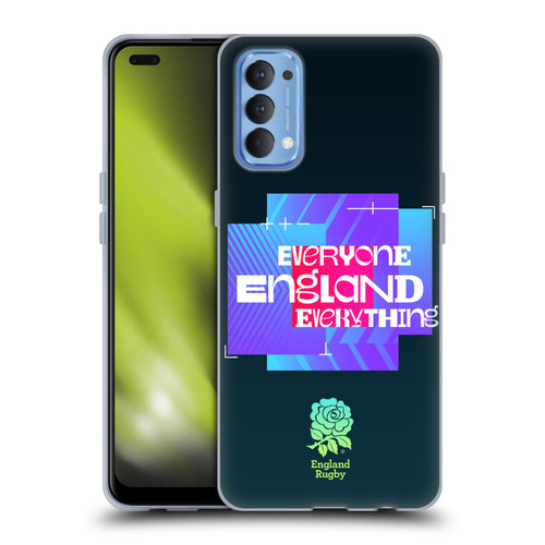 England Rugby Union This Rose Means Everything Slogan in Black Soft Gel Case for OPPO Reno 4 5G