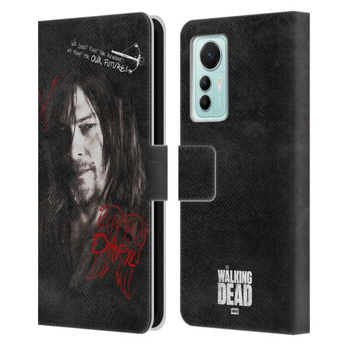 AMC The Walking Dead Daryl Dixon Iconic Grafitti Leather Book Wallet Case Cover For Xiaomi 12 Lite