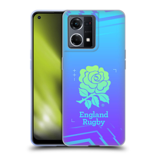 England Rugby Union This Rose Means Everything Logo in Purple Soft Gel Case for OPPO Reno8 4G